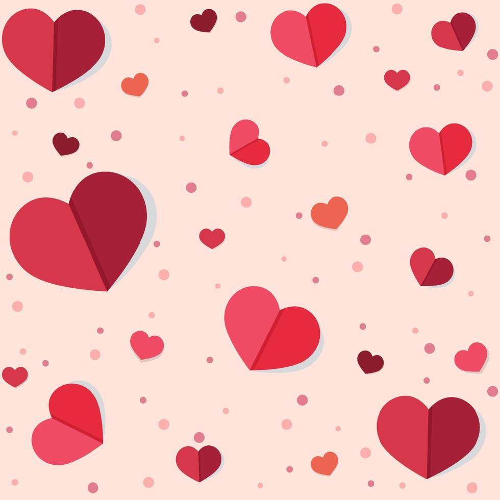 Red heart  background vector