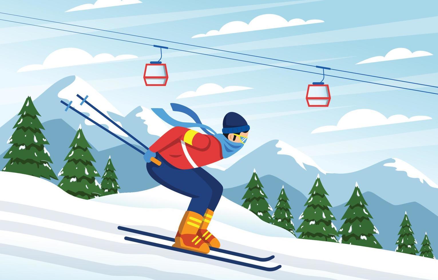 Skiing Vector Art, Icons, and Graphics for Free Download