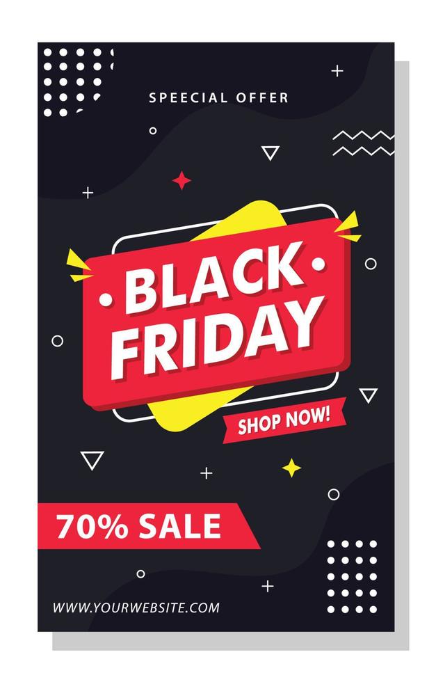 Black Friday Sale Poster Template vector