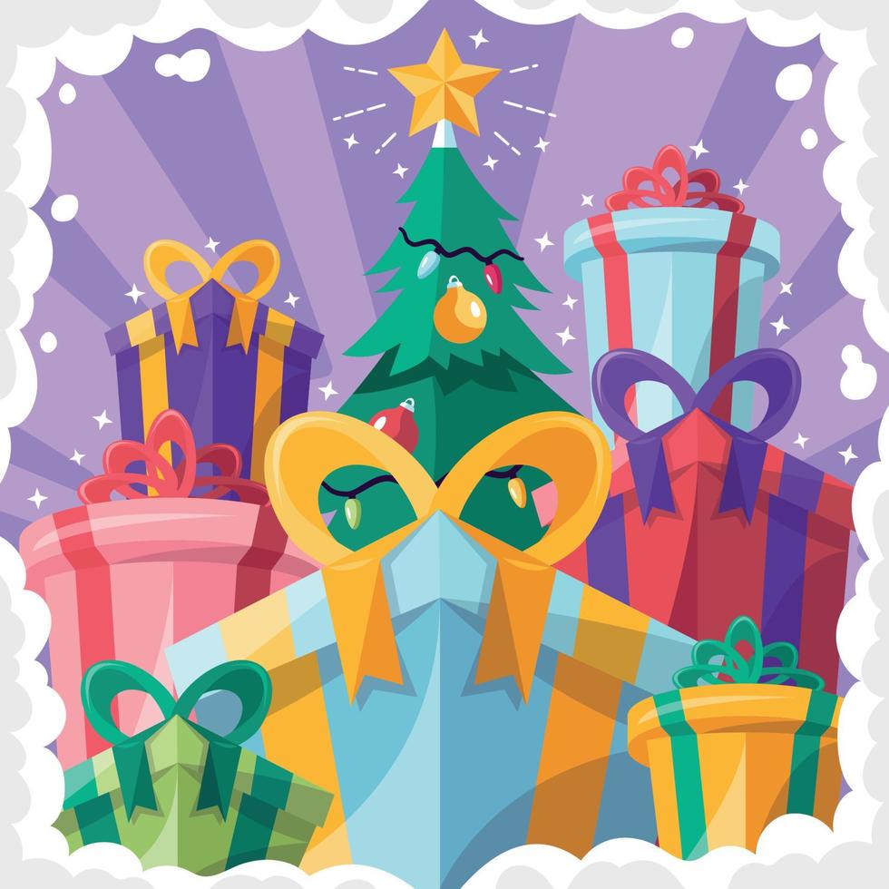 Christmas Gifts Concept vector