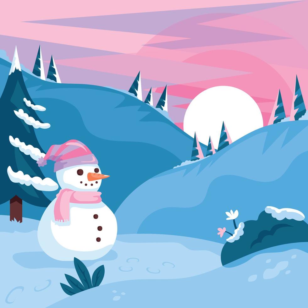 Christmas Winter Scenery vector