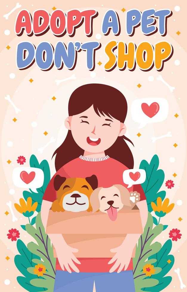 Pet Adoption Movement Poster vector