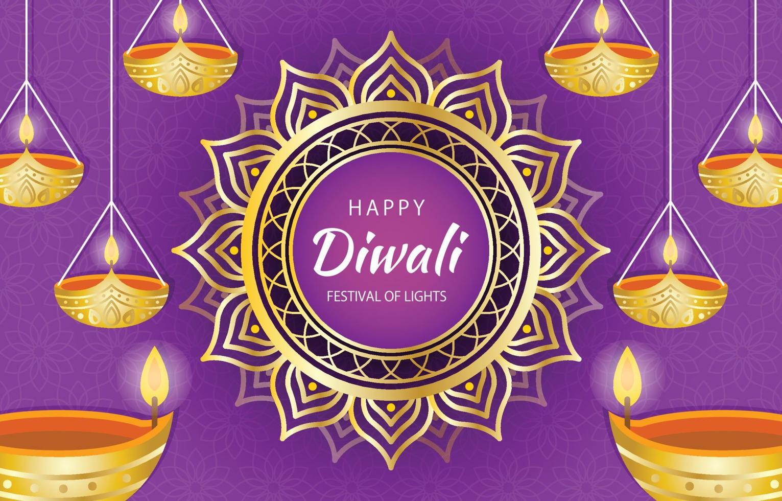 Diwali Festival Of Lights Background vector