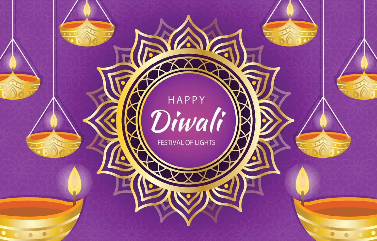 Diwali Festival Of Lights Background vector