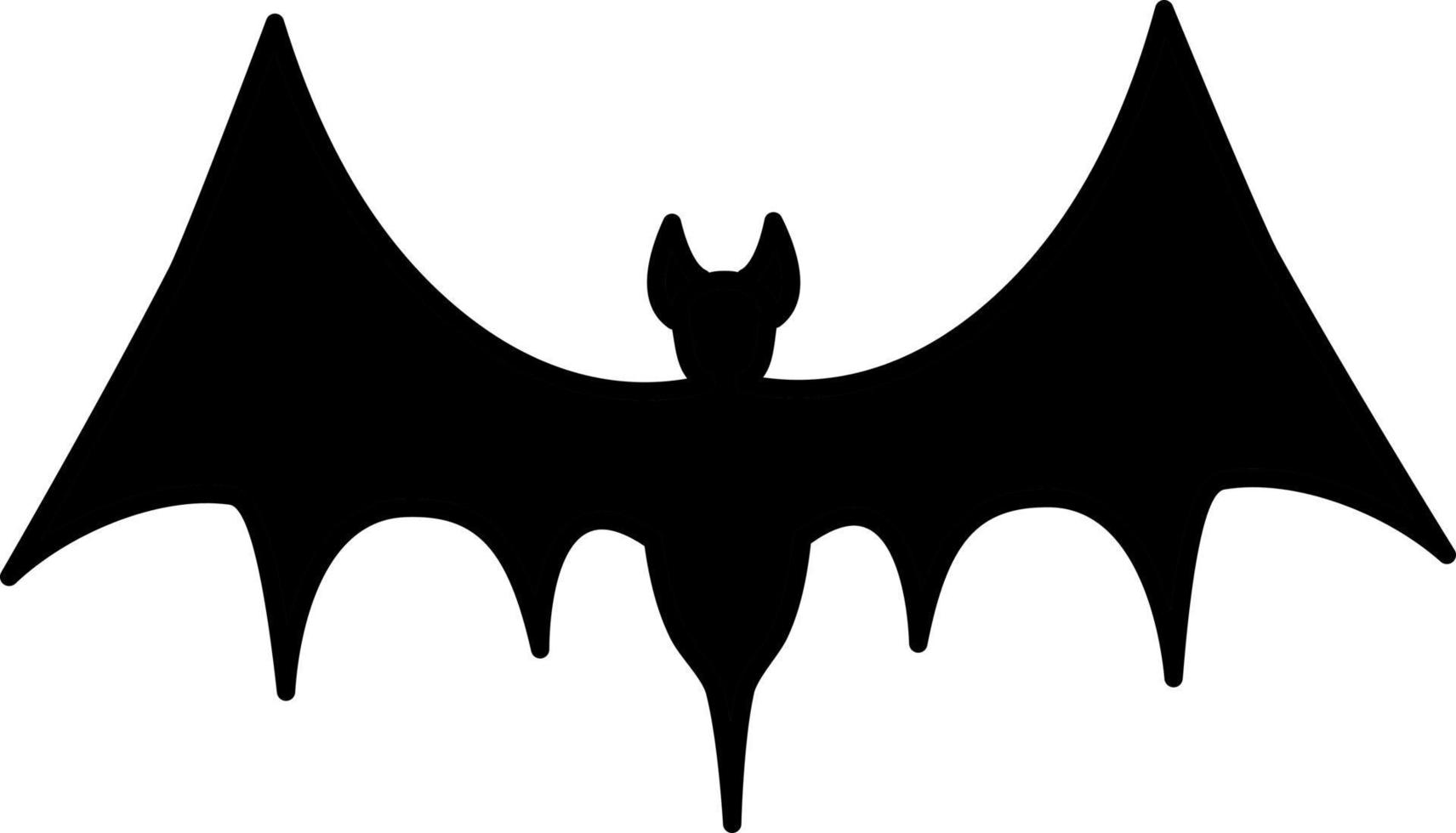vector aislado elemento de halloween murciélago aterrador negro