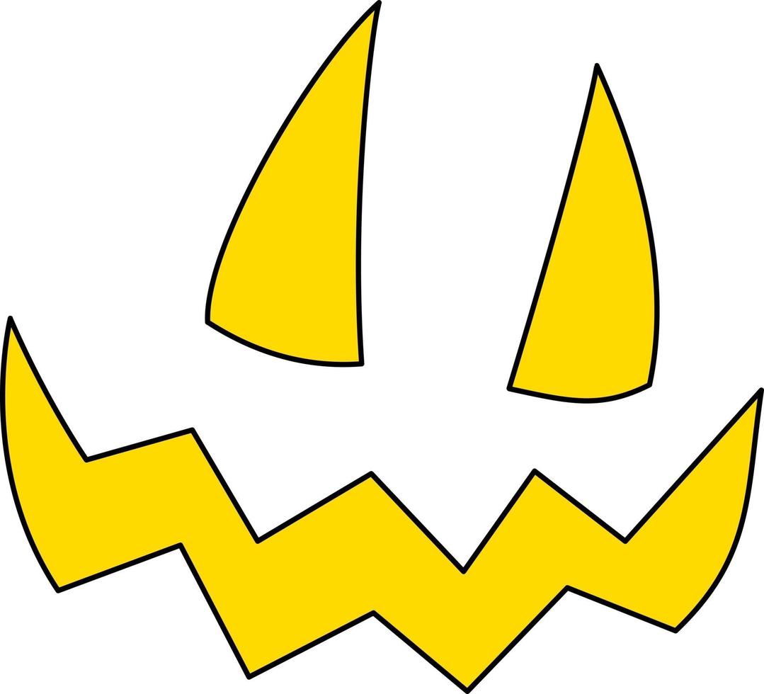 Vector isolated halloween element scary halloween smile
