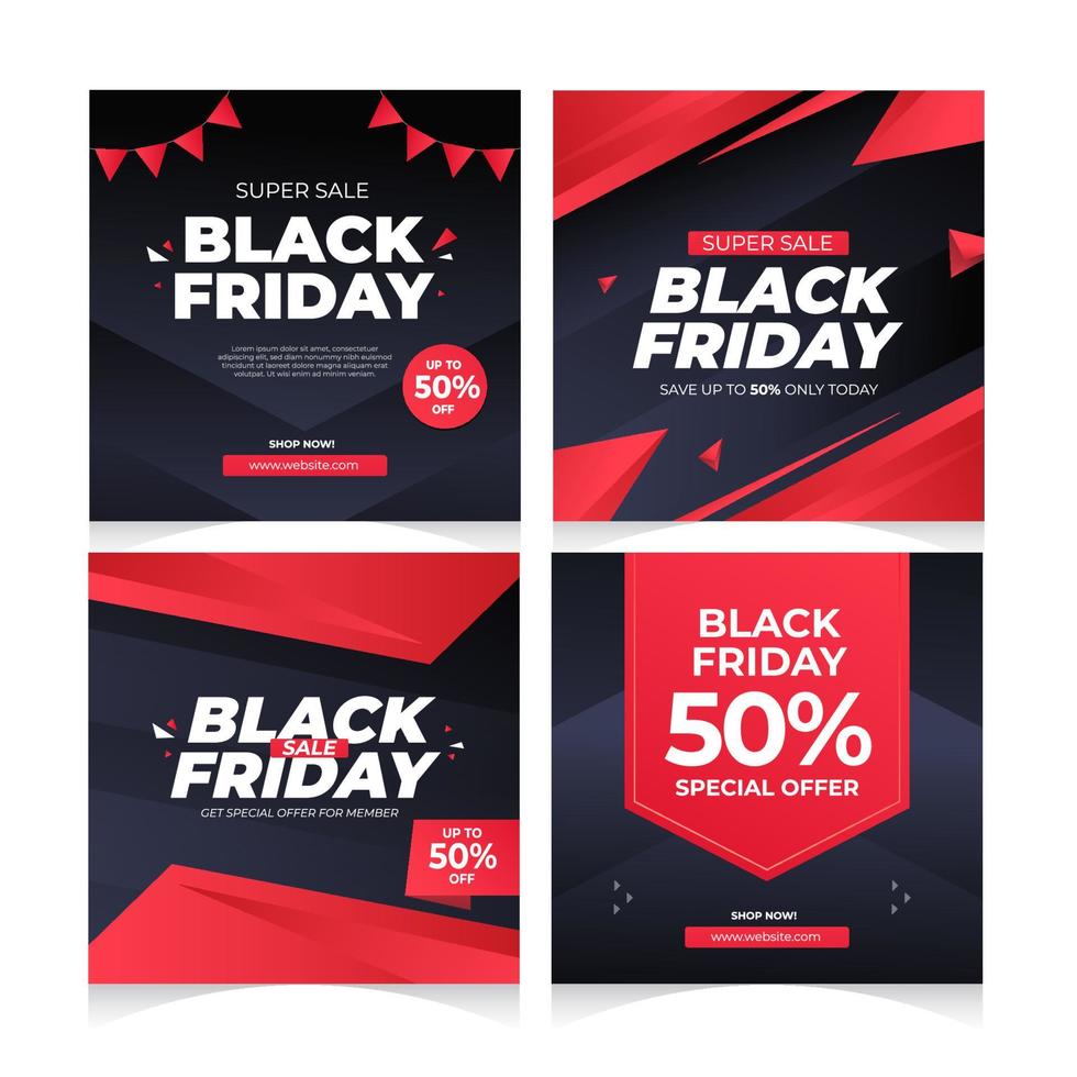 Social Media Post Black Friday vector