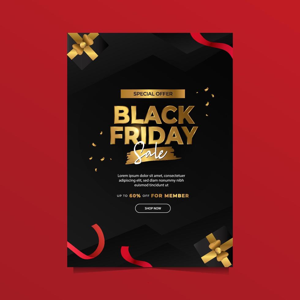 Black Friday Elegant Poster vector