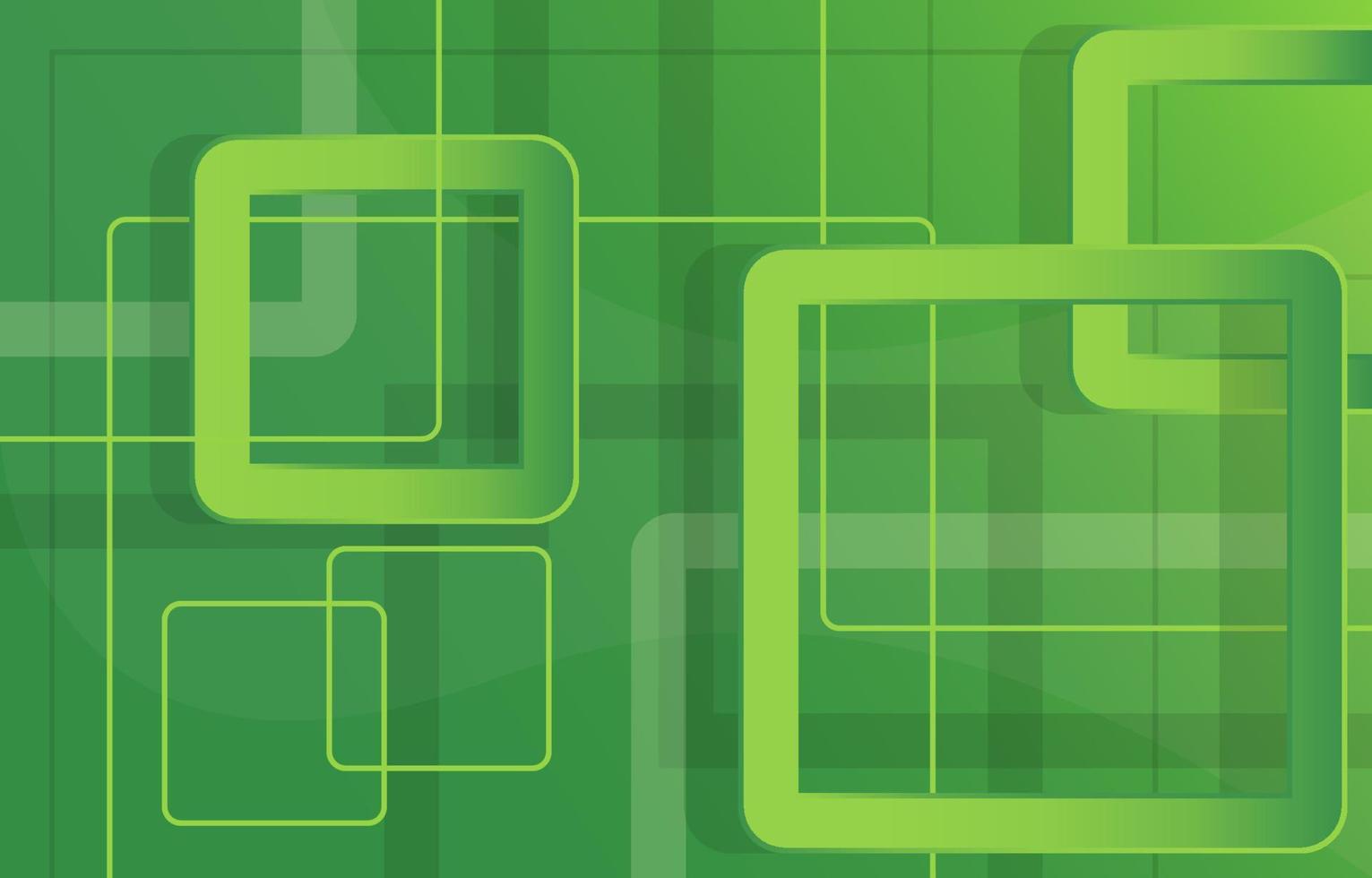 Abstract Green Square vector