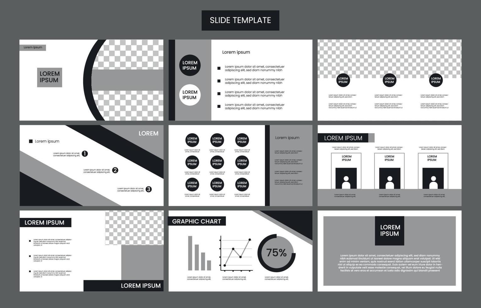 slide presentation template vector