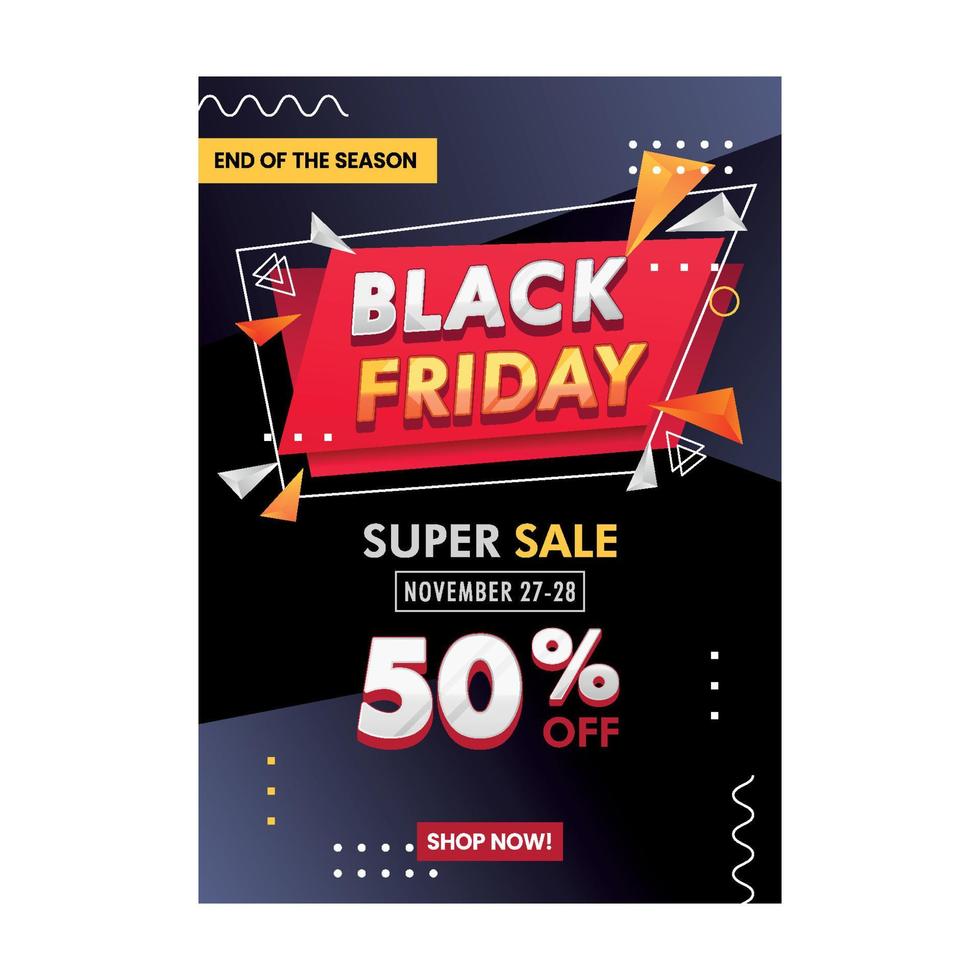 Black Friday Promotion Poster vector
