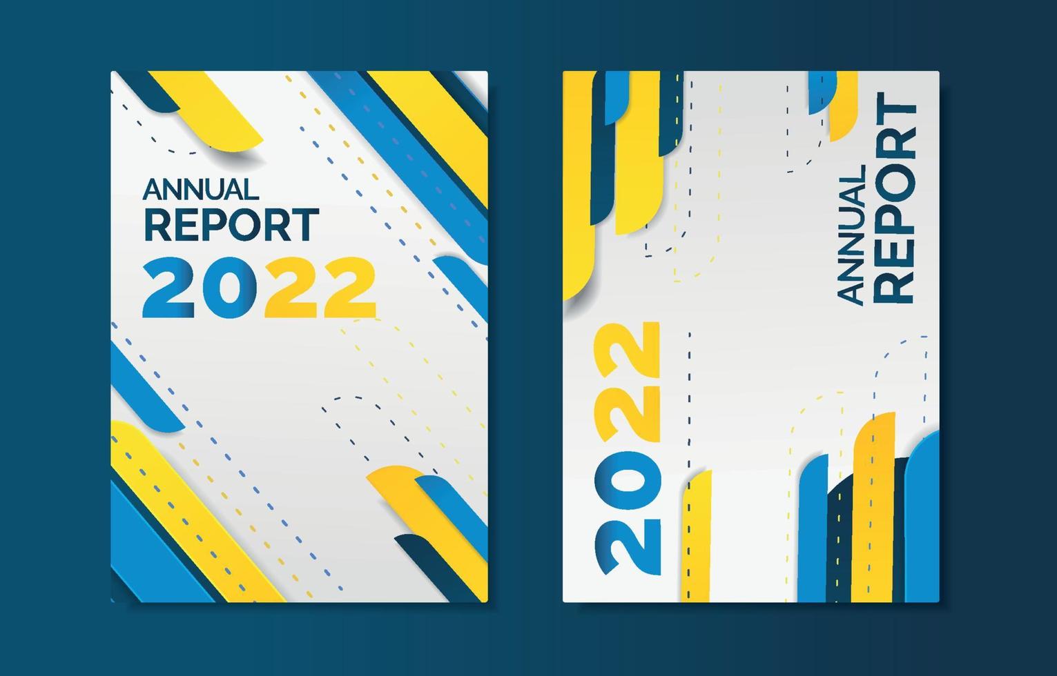 Plantilla de informe anual 2022 vector