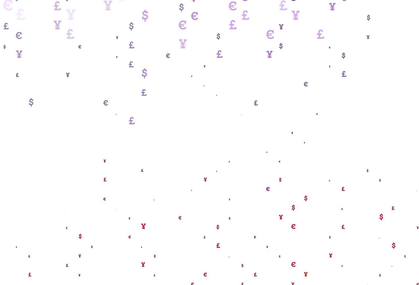 Light Purple vector template with EUR, JPY, GBP.