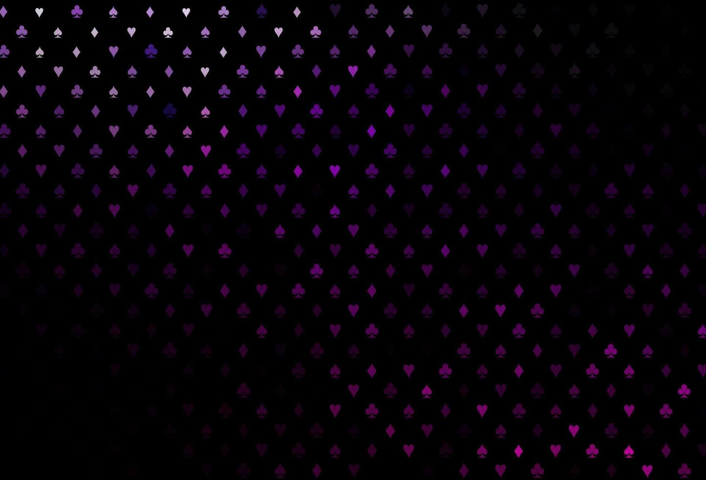 Dark purple vector pattern with symbol of cards.