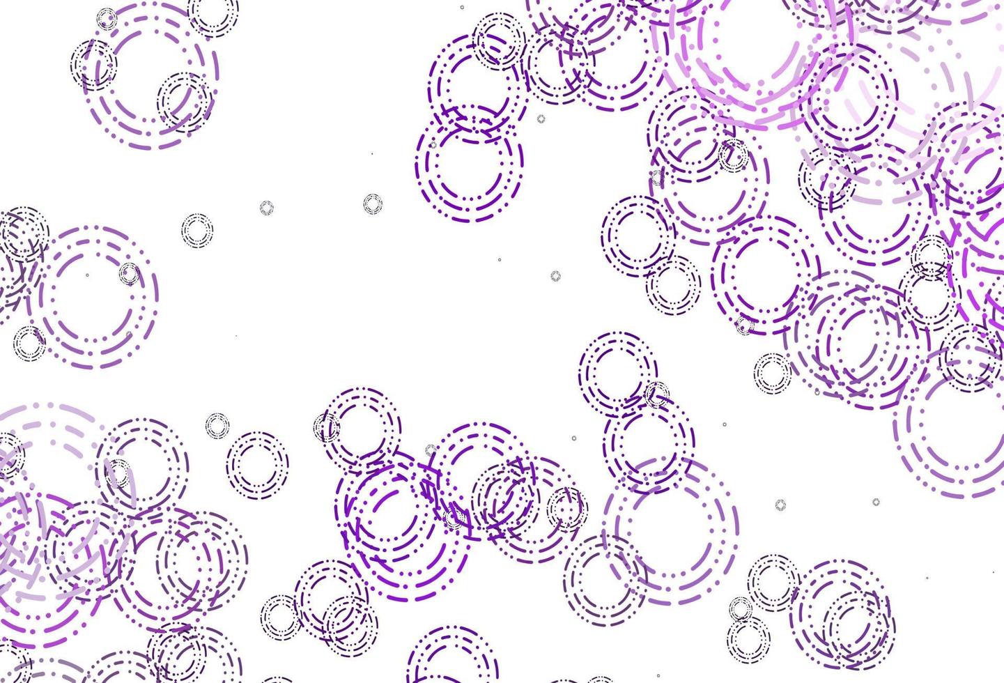 Light Purple vector background with bubbles.