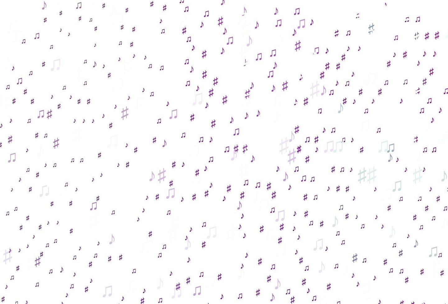 Light Purple vector texture with musical notes.