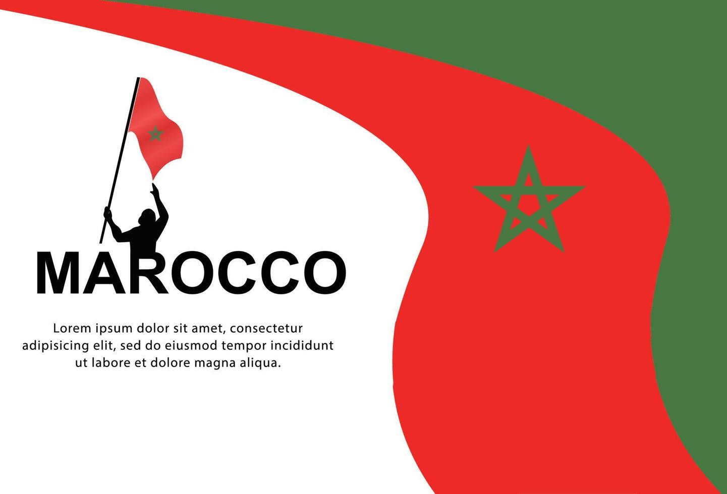 feliz día de la independencia de marruecos. plantilla, fondo. ilustración vectorial vector