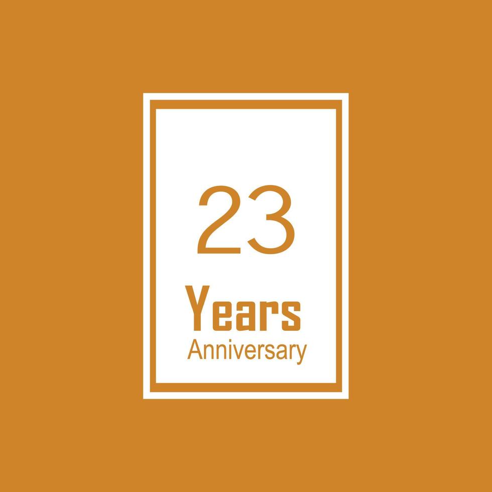 23 th anniversary event party. Vector illustration. numbers template for Celebrating.