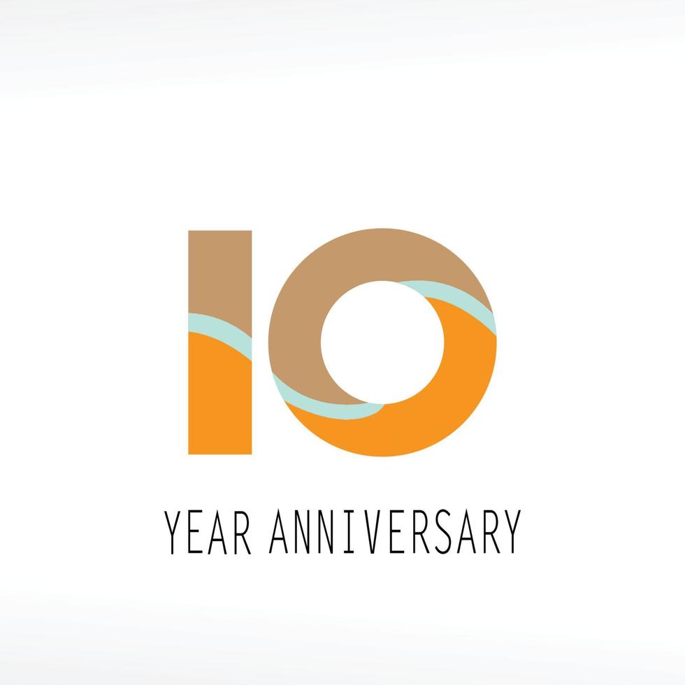 10  Year Anniversary Vector Template Design Illustration