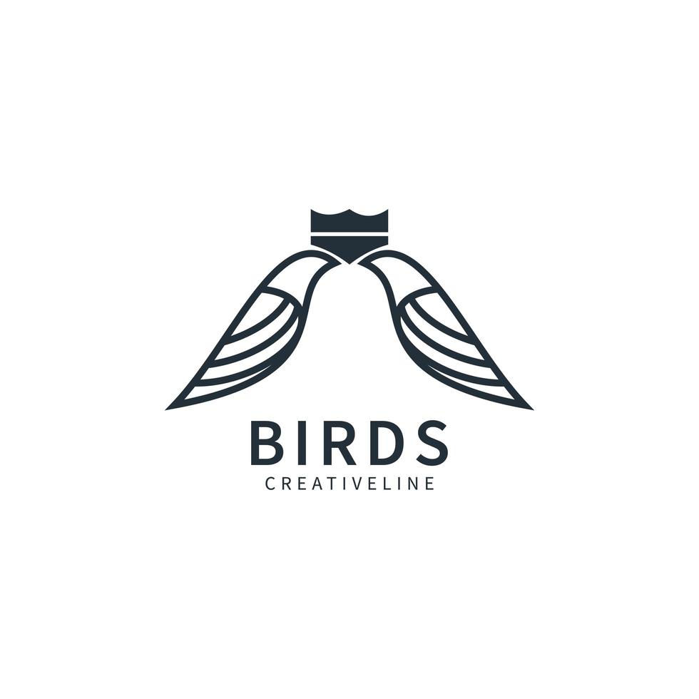 Bird logo template design vector icon illustration