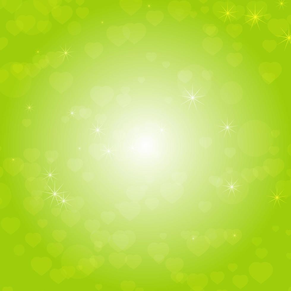Colorful abstract background with hearts, stars and circles. Simple flat vector illustration.