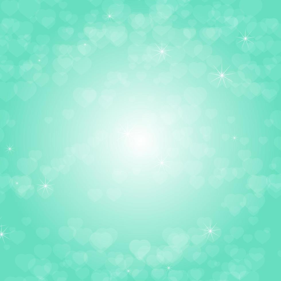 Colorful abstract background with hearts, stars and circles. Simple flat vector illustration.