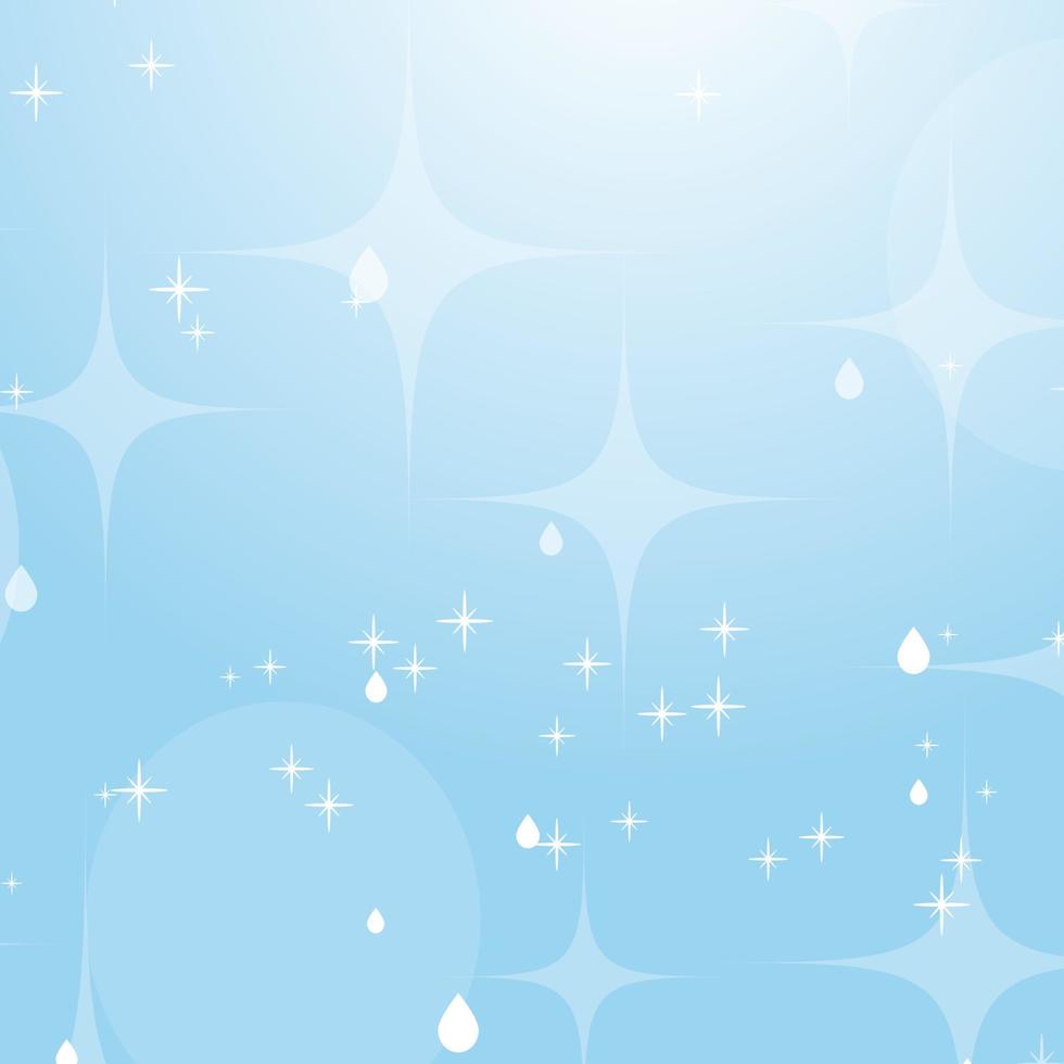Light blue abstract background with stars and bokeh. Beautiful sky. Simple flat vector illustration.