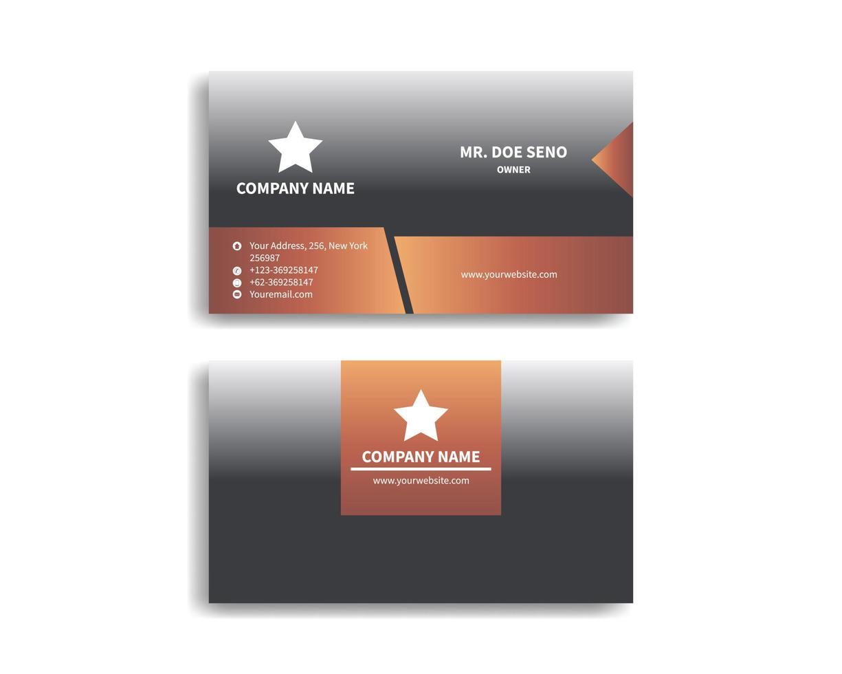 Double-sided corporate business card template vector