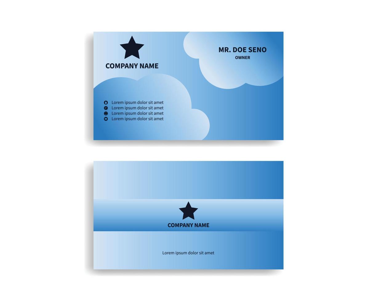 Double-sided corporate business card template vector