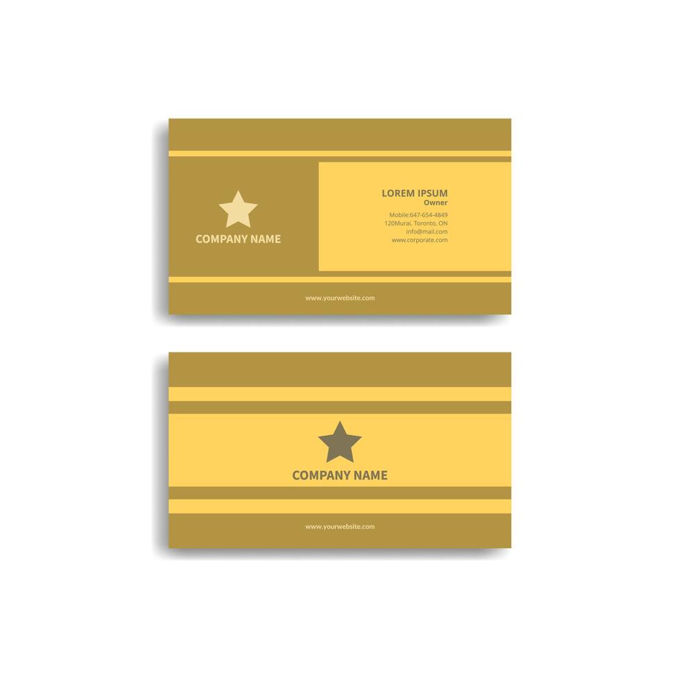 Double-sided corporate business card template vector