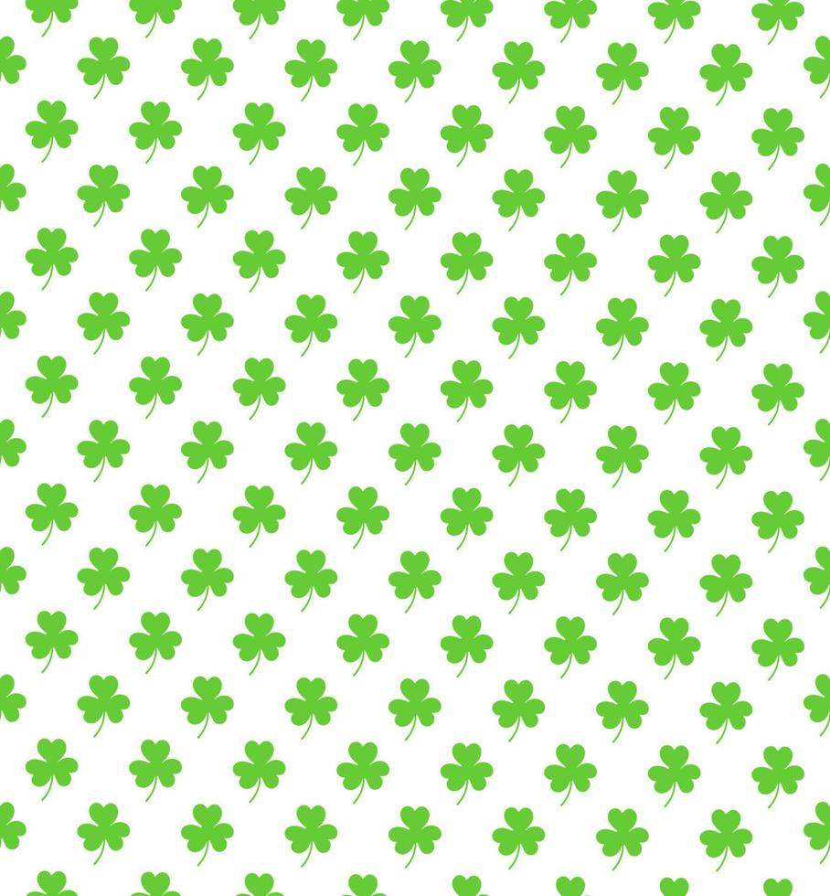 Clover shamrok seamless pattern vector illustration. Happy St. Patrick's Day
