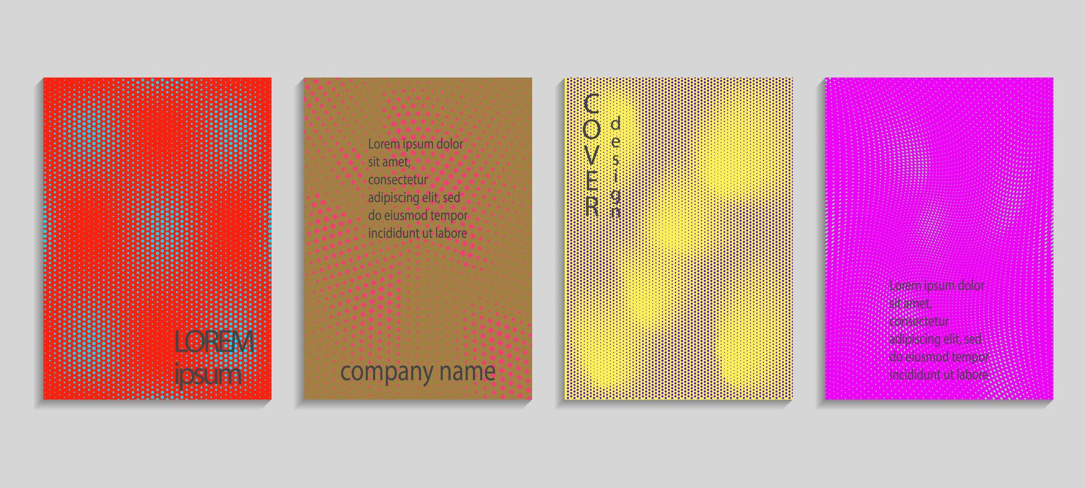 Minimal abstract vector halftone cover design template. Future geometric gradient background. Vector templates for placards, banners, flyers, presentations and reports