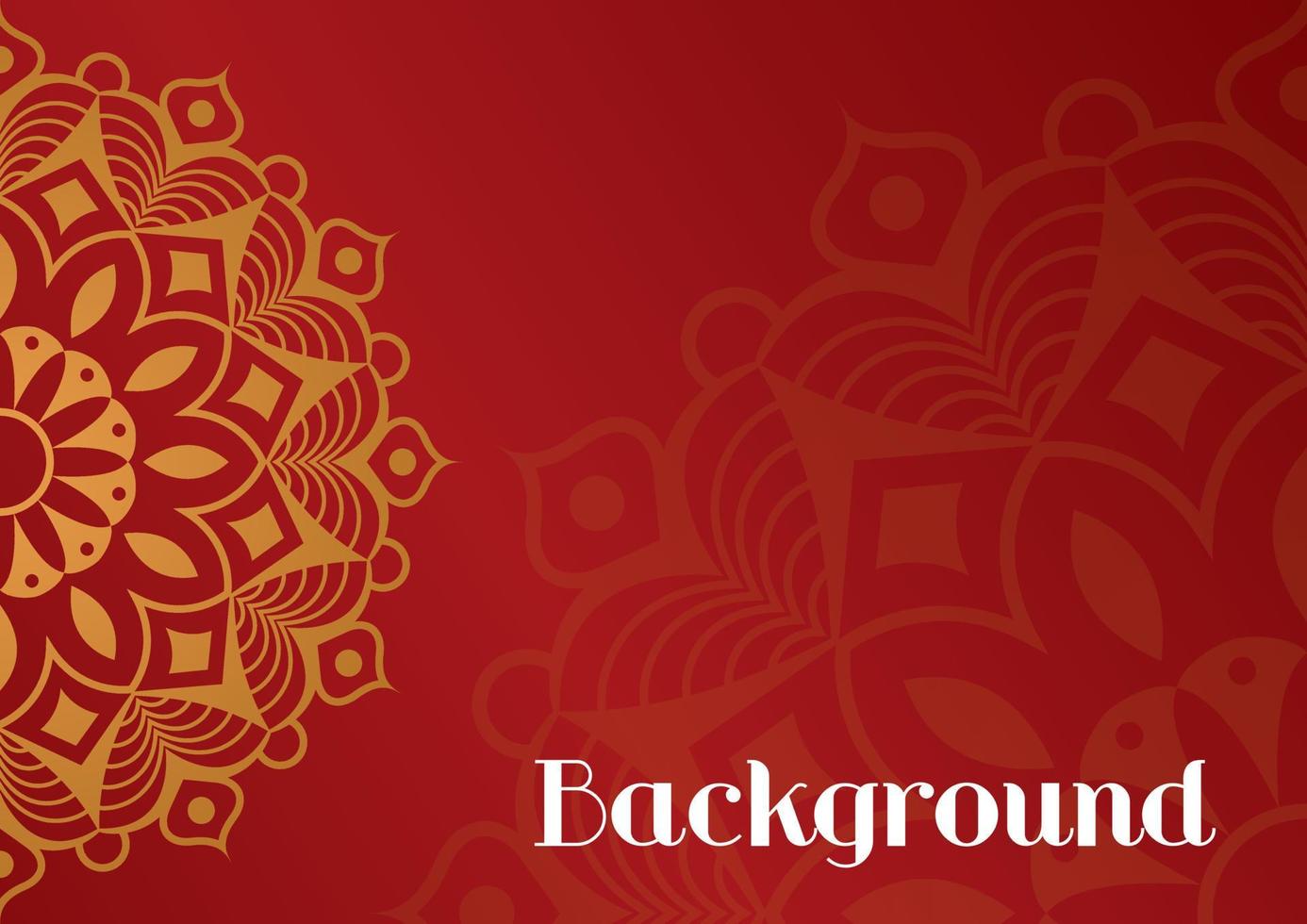 Mandala Gold Background Vector Free