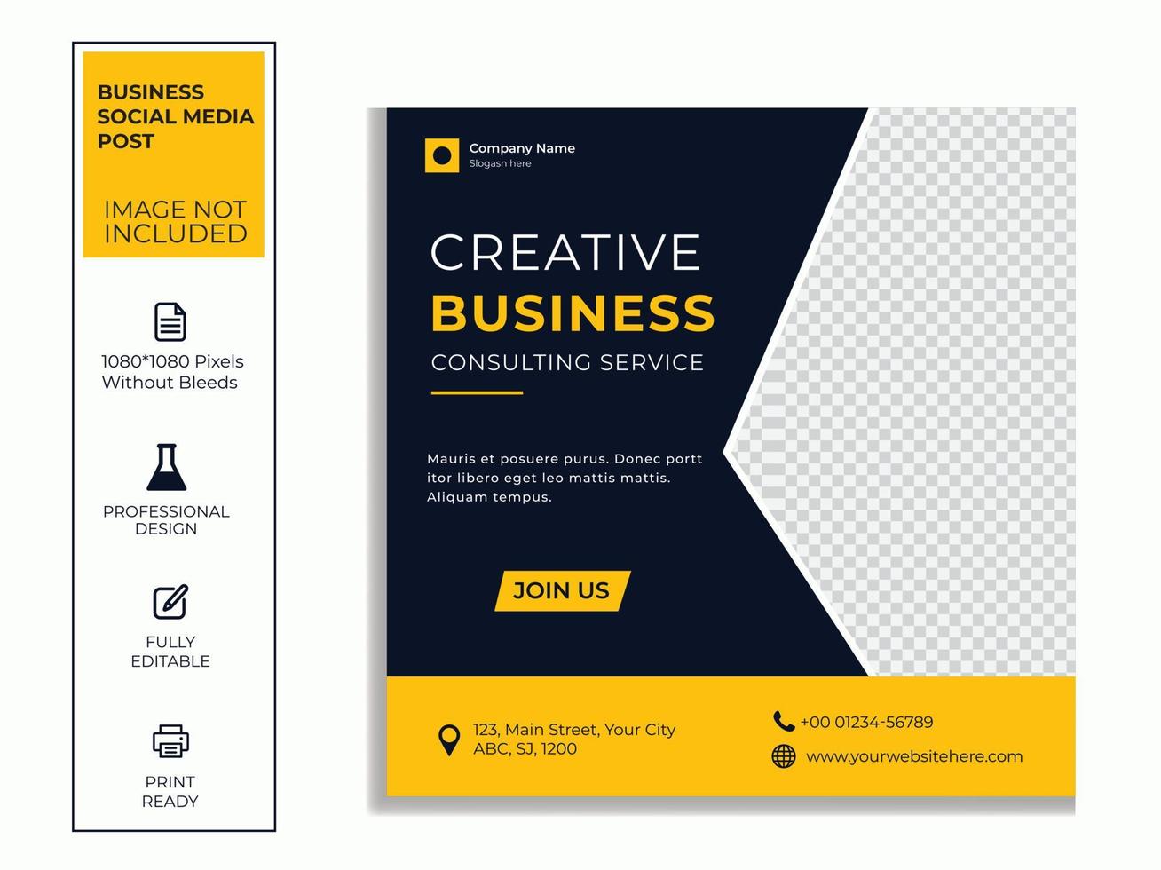 Digital business marketing banner for social media post design. vector design.