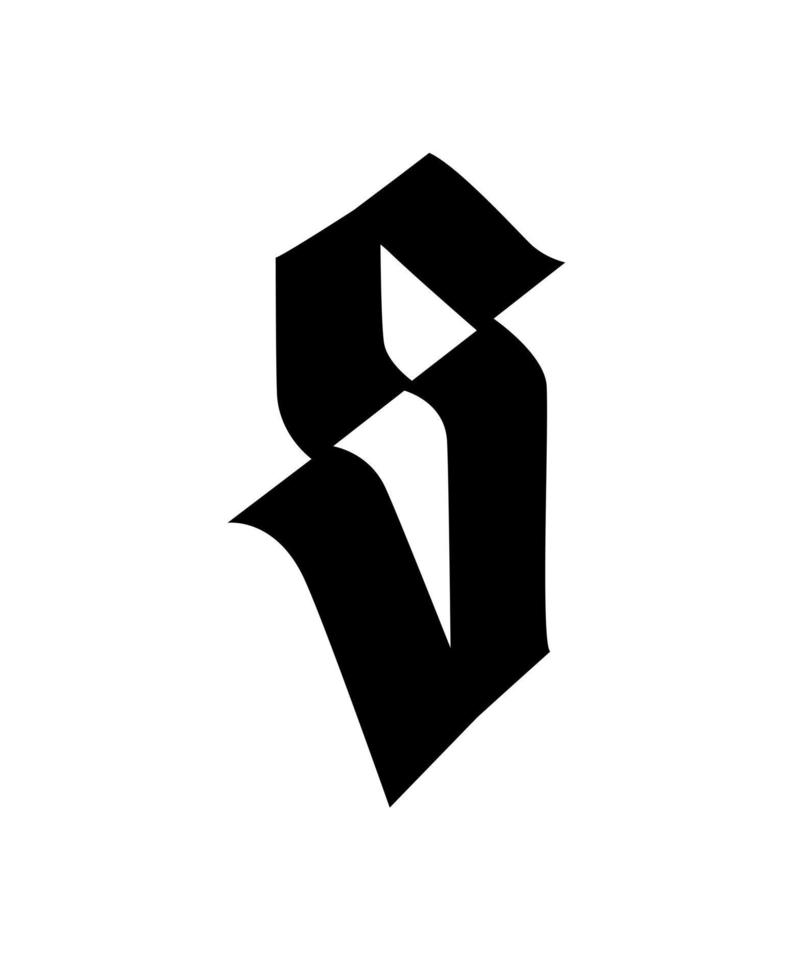 Letter in the Gothic style. vector