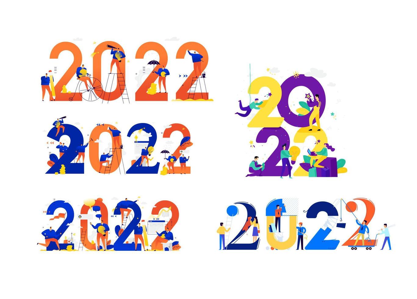 New year 2022 vector