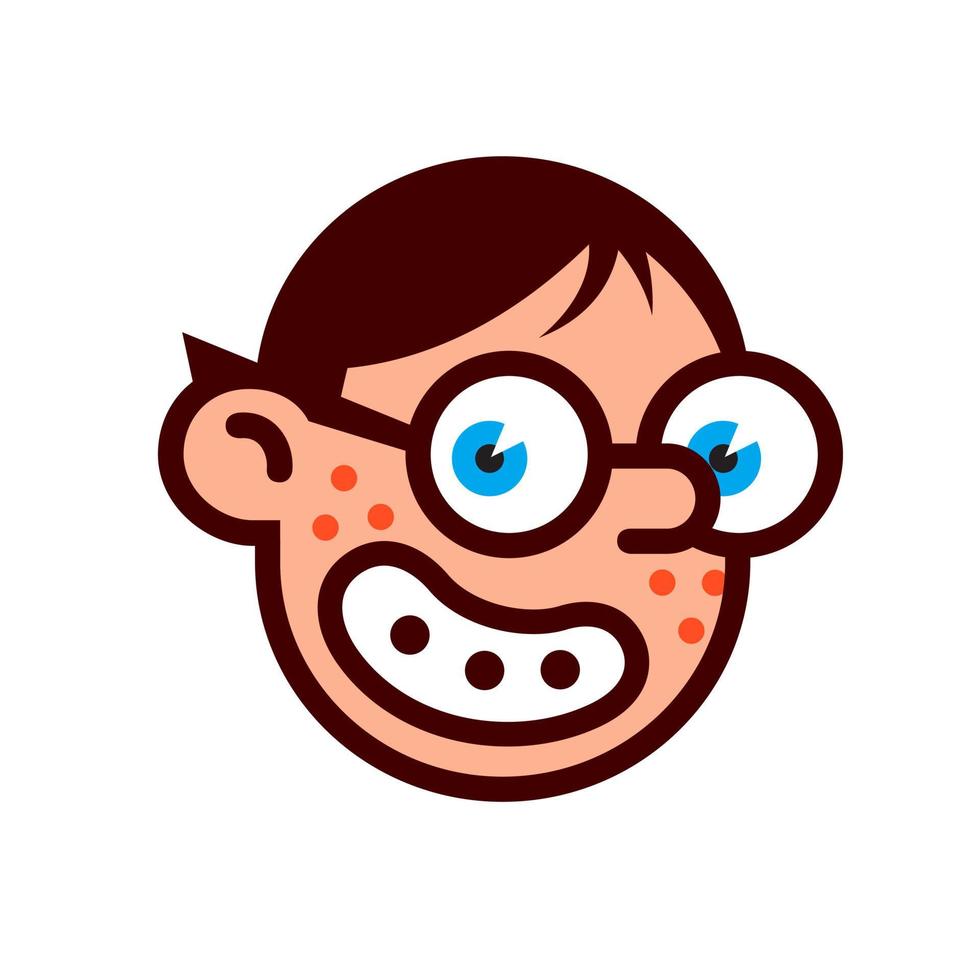 Geek nerd with glasses vector