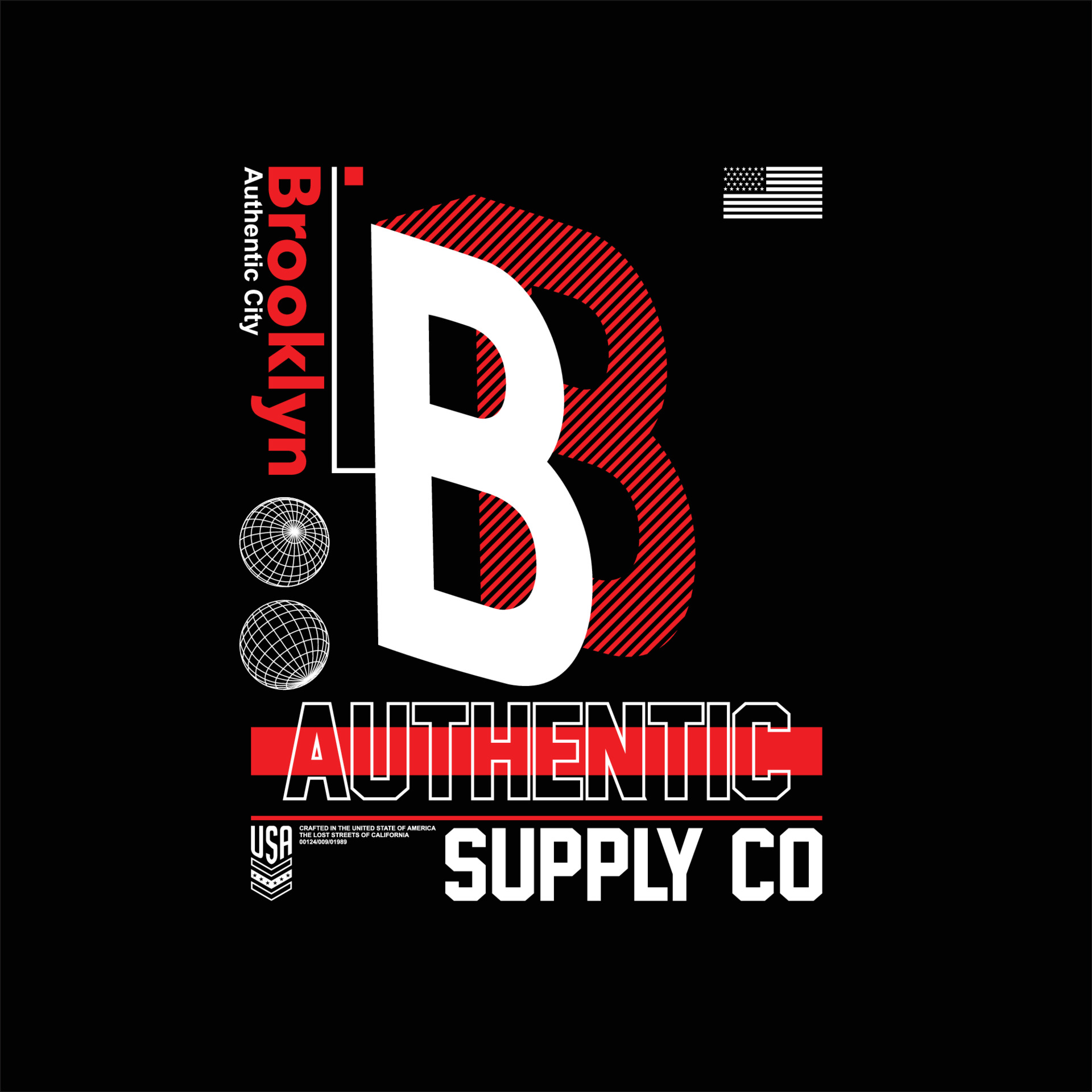 brooklyn authentic supply co simple vintage 3537900 Vector Art at Vecteezy