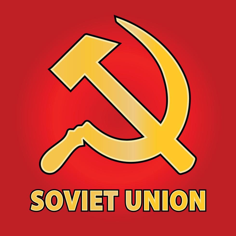 Símbolo de la bandera de la URSS Unión Soviética ex Rusia país ilustración vectorial vector