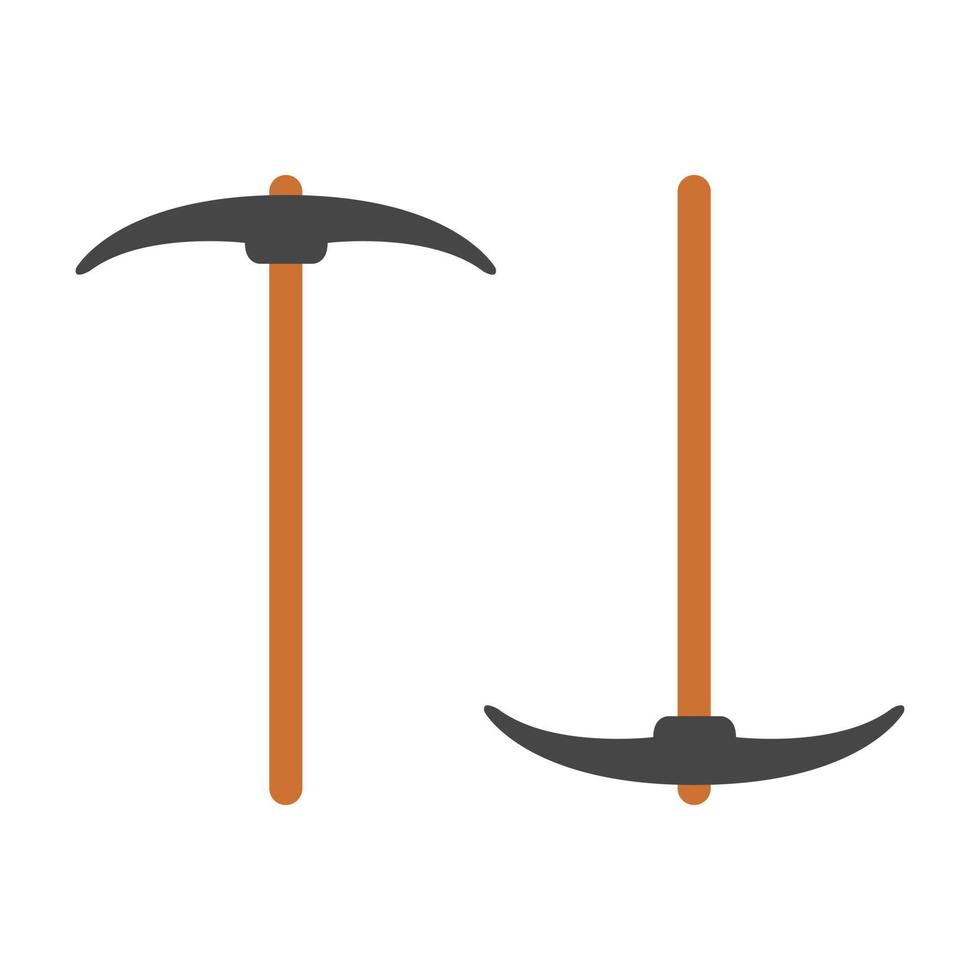 Pickaxe Illustrated On White Background vector