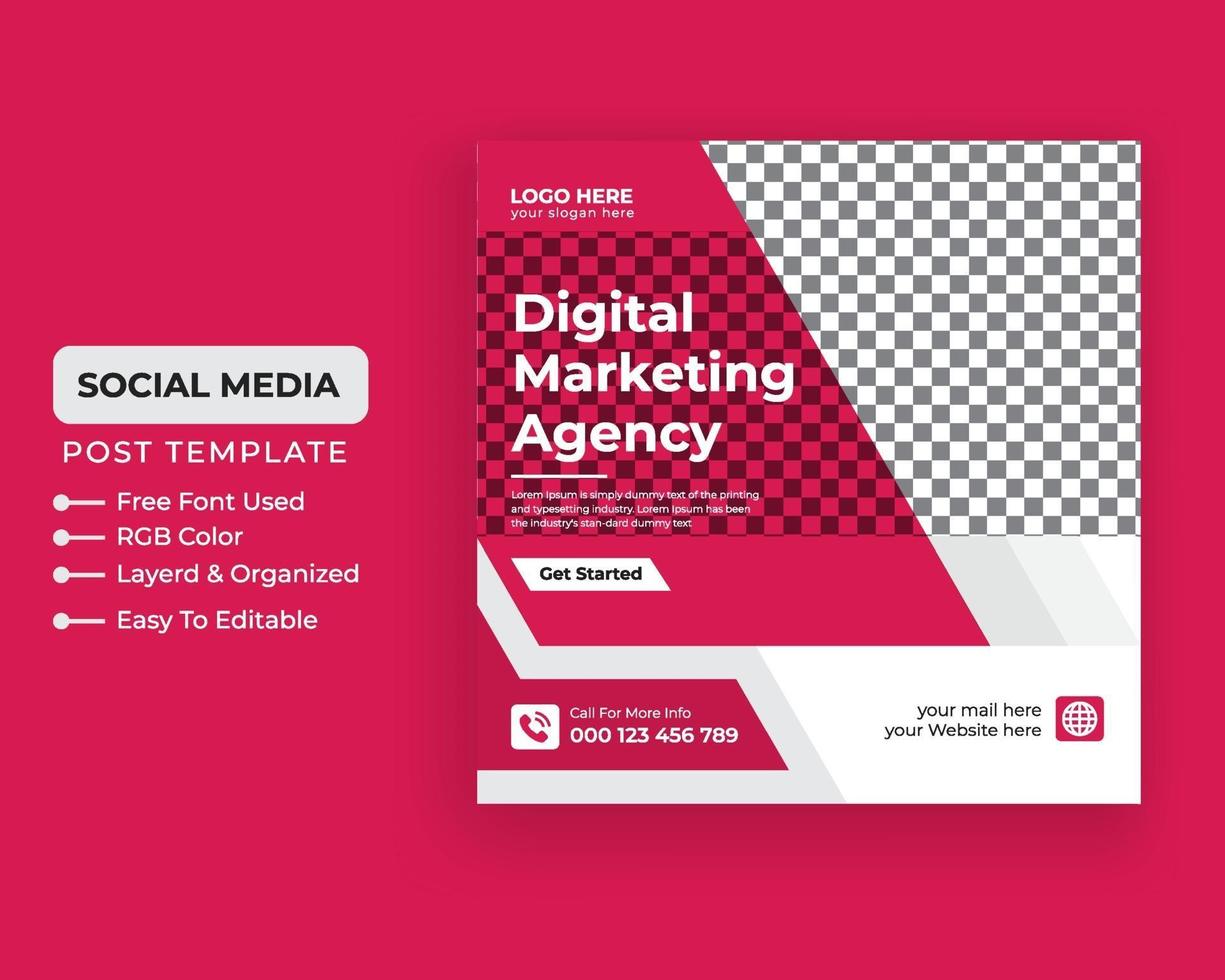 Business marketing banner media post and web banner pro template vector