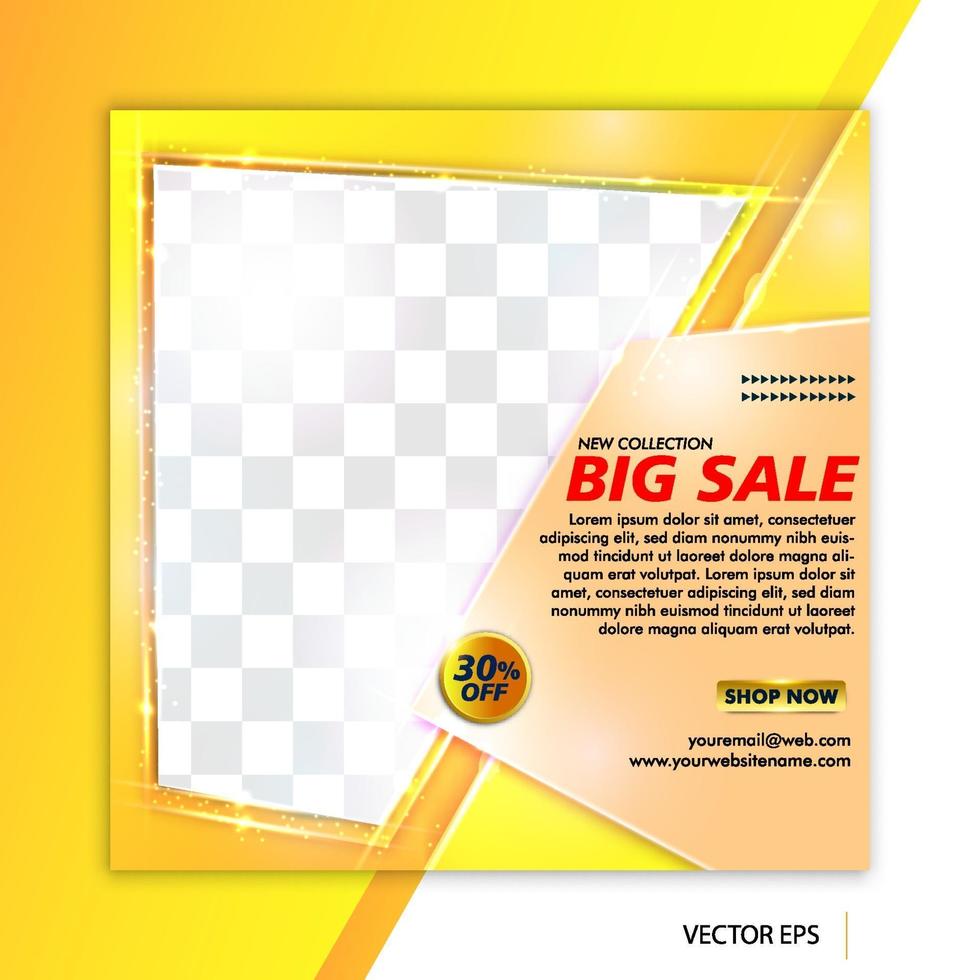 Social media post template vector