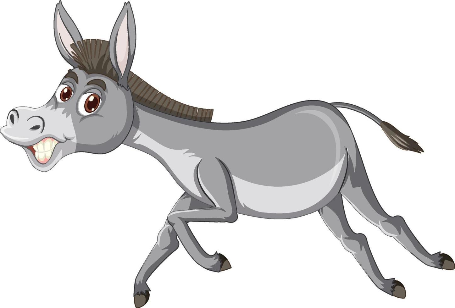 personaje de dibujos animados de animales burro vector