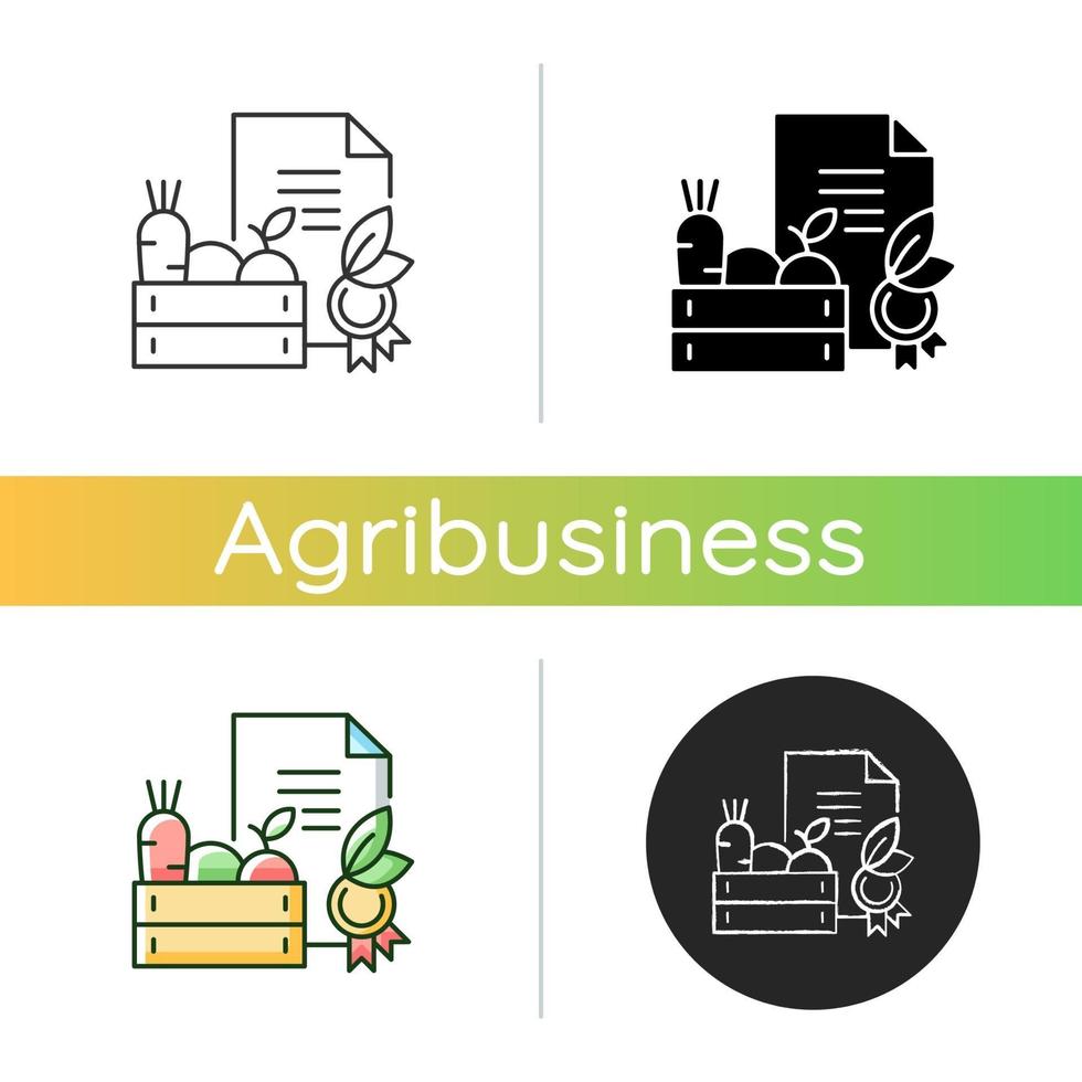 Organic certification icon vector