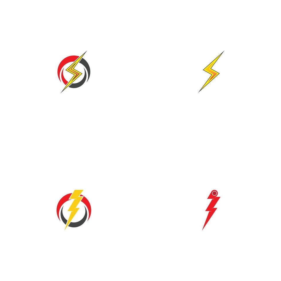 flash thunderbolt logo template vector