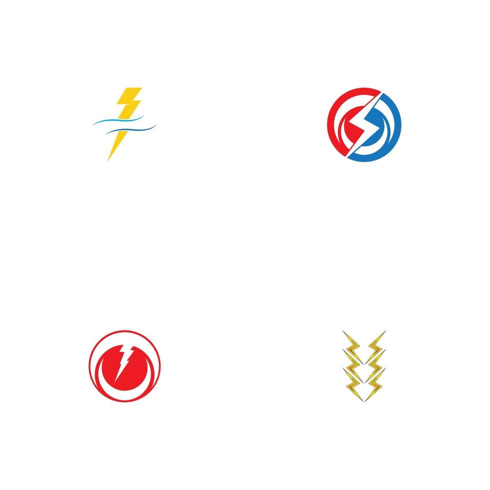 flash thunderbolt logo template vector