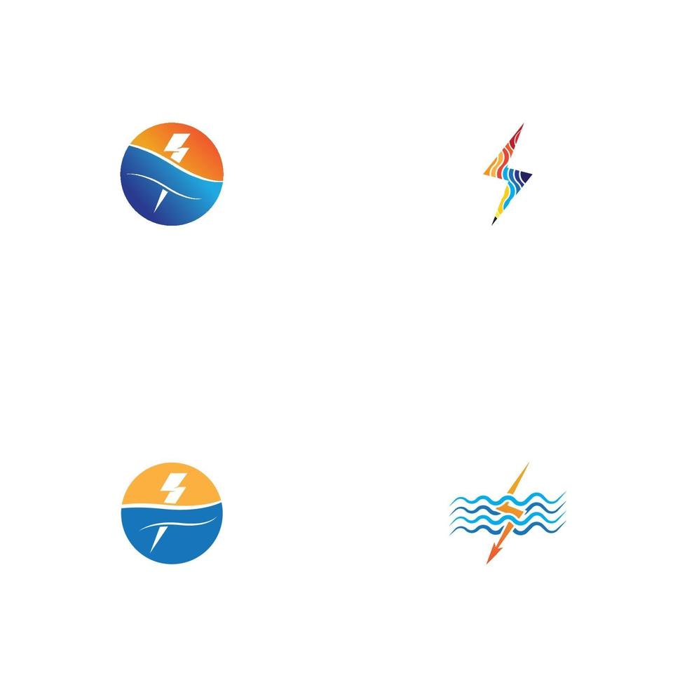 flash thunderbolt logo template vector