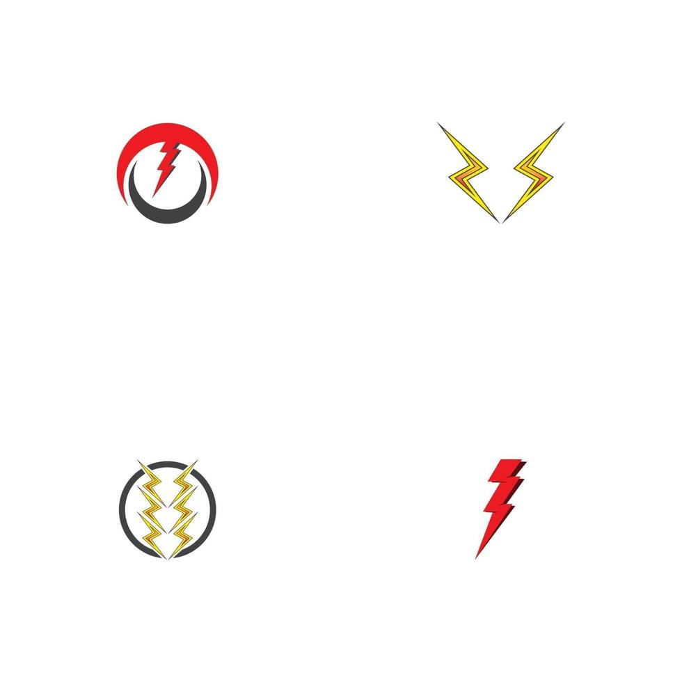 flash thunderbolt logo template vector