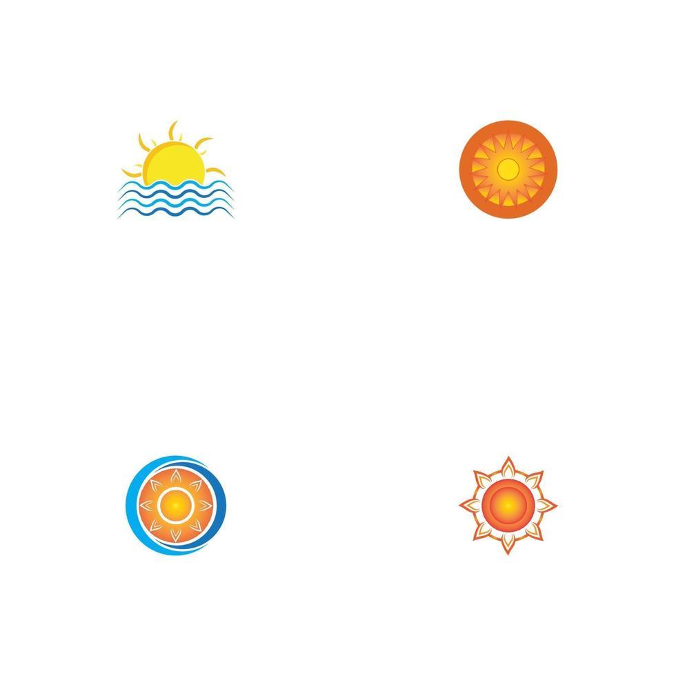 icono de ilustración de vector de sol