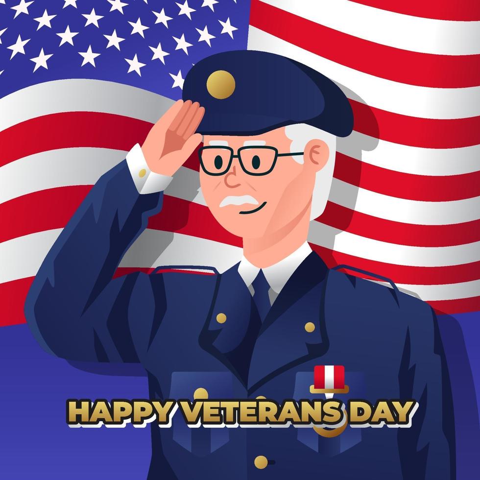 concepto de celebración del día de los veteranos vector